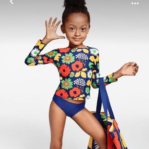 Marimekko target rash guard girls top sz 6-7